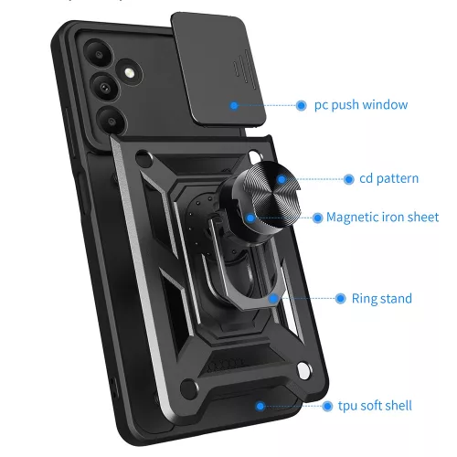 Techsuit - Camshield ütésálló tok - Samsung Galaxy A15 4G / A15 5G - Kék