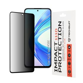  Techsuit - 111D Privacy betekintésgátló üvegfólia - Honor X7b / X7b 5G / 90 SMART - Fekete