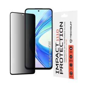   Techsuit - 111D Privacy betekintésgátló üvegfólia - Honor X7b / X7b 5G / 90 SMART - Fekete