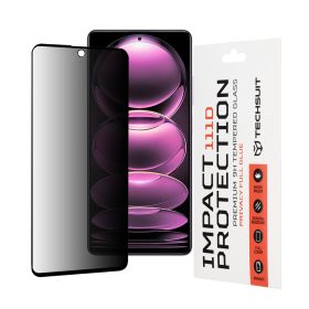   Techsuit - 111D Privacy Full Glue - Xiaomi Redmi Note 12 Pro 5G / 12 Pro+ / Poco X5 Pro - Black