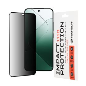   Techsuit - 111D Privacy betekintésgátló üvegfólia - Xiaomi 14 - Fekete
