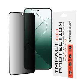   Techsuit - 111D Privacy betekintésgátló üvegfólia - Xiaomi 14 - Fekete