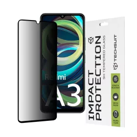   Techsuit - 111D Privacy betekintésgátló üvegfólia - Xiaomi Redmi A3 / Redmi A3x - Fekete