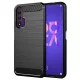 Techsuit - Carbon szilikon tok - Huawei nova 5T / Honor 20 - Fekete