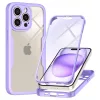Techsuit - ColorVerse 360 tok kijelzővédővel - iPhone 15 Pro - Lila