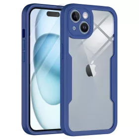   Techsuit - ColorVerse 360 tok kijelzővédővel - iPhone 15 Plus - Kék