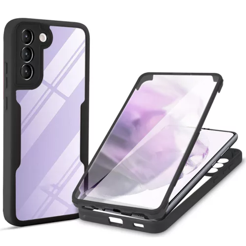 Techsuit - ColorVerse 360 tok kijelzővédővel - Samsung Galaxy S21 FE 5G - Fekete