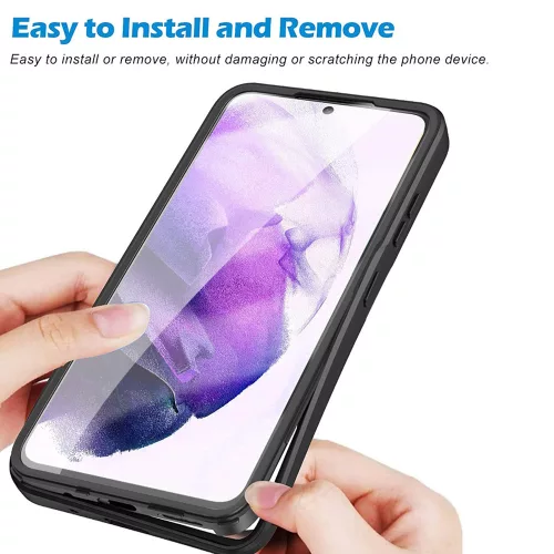 Techsuit - ColorVerse 360 tok kijelzővédővel - Samsung Galaxy S21 FE 5G - Fekete