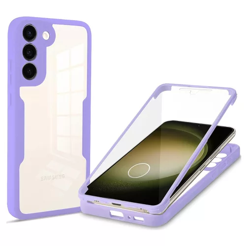 Techsuit - ColorVerse 360 tok kijelzővédővel - Samsung Galaxy S23 Plus - Lila