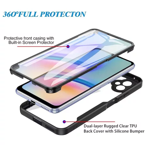 Techsuit - ColorVerse 360 tok kijelzővédővel - Samsung Galaxy A05 - Lila