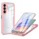 Techsuit - ColorVerse 360 tok kijelzővédővel - Samsung Galaxy A05s - Rózsaszín