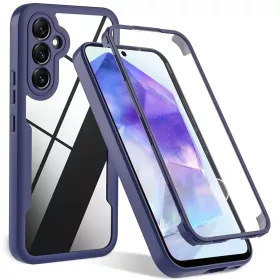   Techsuit - ColorVerse 360 tok kijelzővédővel - Samsung Galaxy S24 Plus - Kék