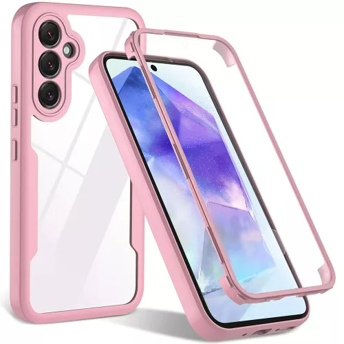 Techsuit - ColorVerse 360 tok kijelzővédővel - Samsung Galaxy A35 5G - Rózsaszín