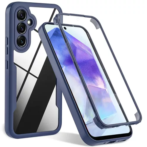 Techsuit - ColorVerse 360 tok kijelzővédővel - Samsung Galaxy A35 5G - Kék