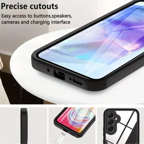 Techsuit - ColorVerse 360 tok kijelzővédővel - Samsung Galaxy A55 5G - Rózsaszín