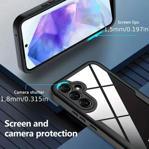 Techsuit - ColorVerse 360 tok kijelzővédővel - Samsung Galaxy A55 5G - Kék