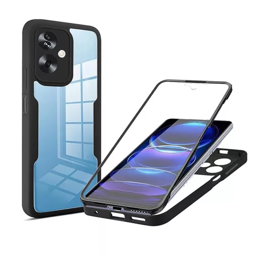 Techsuit - ColorVerse 360 tok kijelzővédővel - Oppo A79 5G / OnePlus Nord N30 SE - Fekete