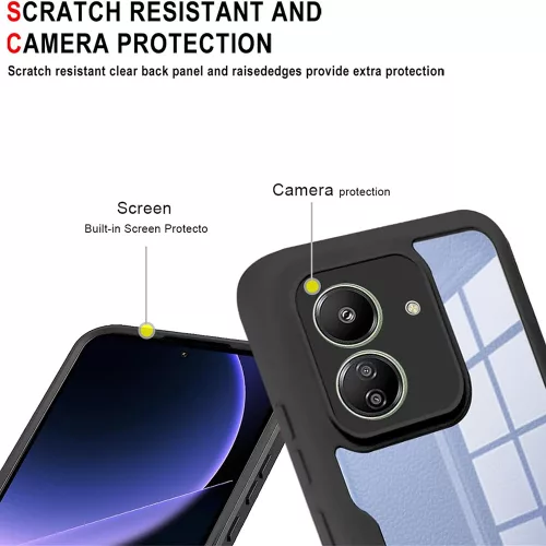 Techsuit - ColorVerse 360 tok kijelzővédővel - Oppo A79 5G / OnePlus Nord N30 SE - Fekete