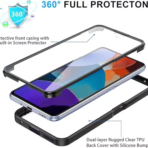 Techsuit - ColorVerse 360 tok kijelzővédővel - Oppo A79 5G / OnePlus Nord N30 SE - Fekete