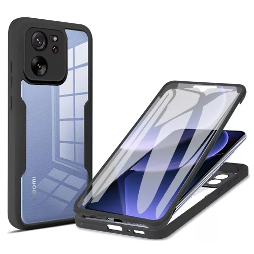 Techsuit - ColorVerse 360 tok kijelzővédővel - Xiaomi 13T / 13T Pro - Fekete