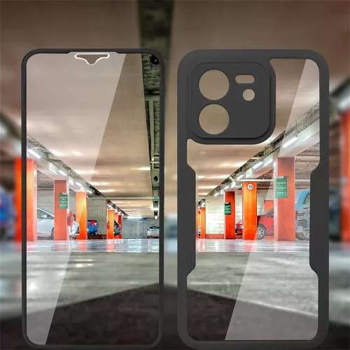 Techsuit - ColorVerse 360 tok kijelzővédővel - Xiaomi 13T / 13T Pro - Fekete