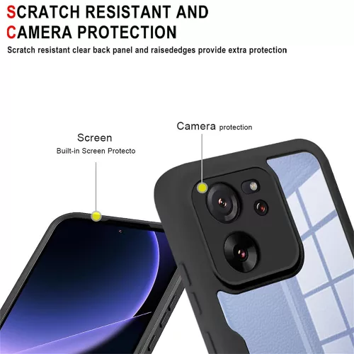 Techsuit - ColorVerse 360 tok kijelzővédővel - Xiaomi 13T / 13T Pro - Fekete