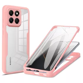   Techsuit - ColorVerse 360 tok kijelzővédővel - Xiaomi 14 - Rózsaszín