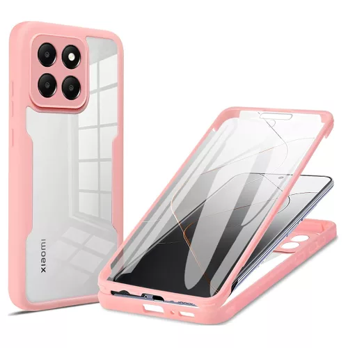 Techsuit - ColorVerse 360 tok kijelzővédővel - Xiaomi 14 - Rózsaszín