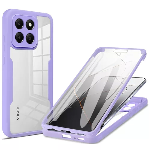 Techsuit - ColorVerse 360 tok kijelzővédővel - Xiaomi 14 - Lila