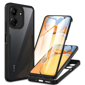   Techsuit - ColorVerse 360 tok kijelzővédővel - Xiaomi Redmi 13C 4G / Poco C65 - Fekete