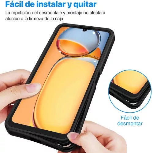 Techsuit - ColorVerse 360 tok kijelzővédővel - Xiaomi Redmi 13C 4G / Poco C65 - Fekete