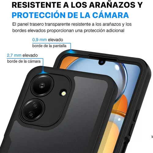 Techsuit - ColorVerse 360 tok kijelzővédővel - Xiaomi Redmi 13C 4G / Poco C65 - Fekete