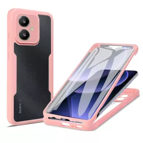   Techsuit - ColorVerse 360 tok kijelzővédővel - Xiaomi Redmi 13C 5G - Rózsaszín
