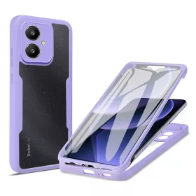   Techsuit - ColorVerse 360 tok kijelzővédővel - Xiaomi Redmi 13C 5G - Lila