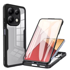   Techsuit - ColorVerse 360 tok kijelzővédővel - Xiaomi Redmi Note 13 4G - Fekete
