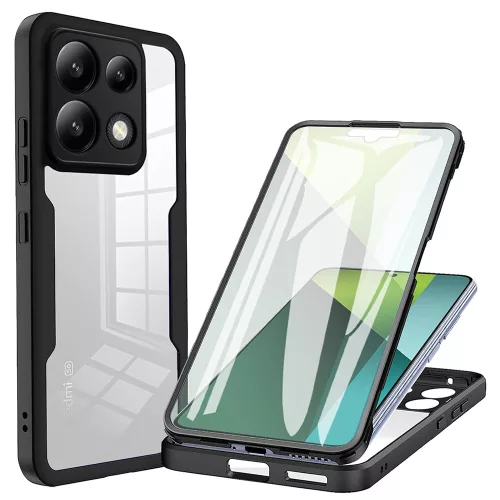 Techsuit - ColorVerse 360 tok kijelzővédővel - Xiaomi Redmi Note 13 Pro 5G / Poco X6 - Fekete