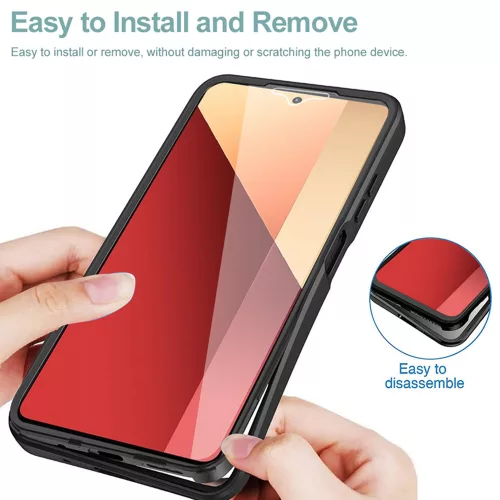 Techsuit - ColorVerse 360 tok kijelzővédővel -Xiaomi Redmi Note 13 Pro 4G / Poco M6 Pro 4G - Fekete