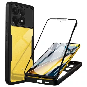   Techsuit - ColorVerse 360 tok kijelzővédővel - Xiaomi Poco X6 Pro - Fekete