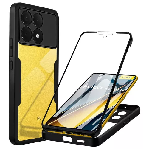Techsuit - ColorVerse 360 tok kijelzővédővel - Xiaomi Poco X6 Pro - Fekete
