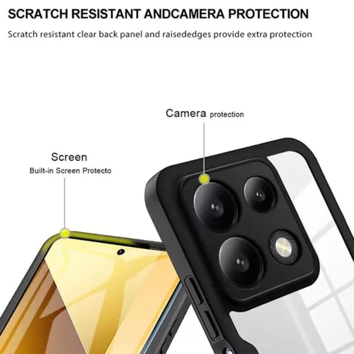 Techsuit - ColorVerse 360 tok kijelzővédővel - Xiaomi Poco X6 Pro - Fekete