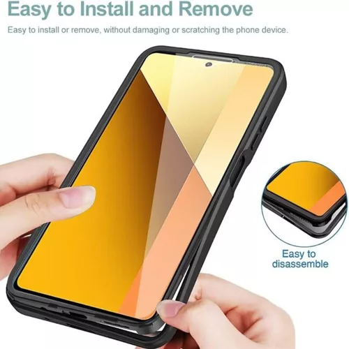Techsuit - ColorVerse 360 tok kijelzővédővel - Xiaomi Poco X6 Pro - Rózsaszín