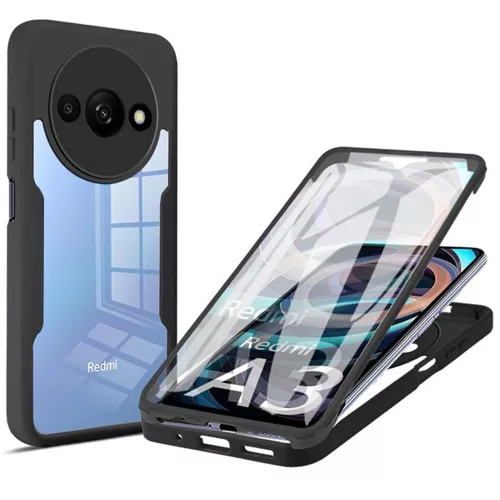 Techsuit - ColorVerse 360 tok kijelzővédővel - Xiaomi Redmi A3 / Redmi A3x - Fekete