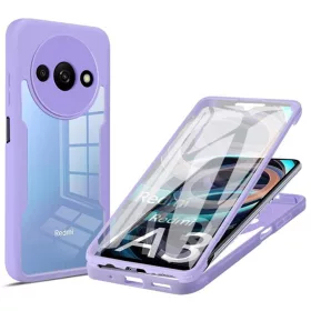   Techsuit - ColorVerse 360 tok kijelzővédővel - Xiaomi Redmi A3 / Redmi A3x - Lila