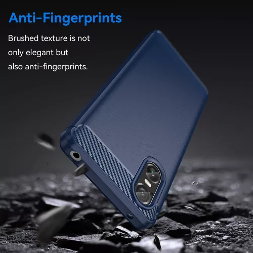 Techsuit - Carbon szilikon tok - Sony Xperia 10 VI - Fekete