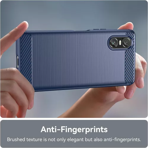 Techsuit - Carbon szilikon tok - Sony Xperia 10 VI - Fekete