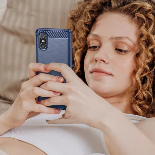 Techsuit - Carbon szilikon tok - Sony Xperia 10 VI - Fekete