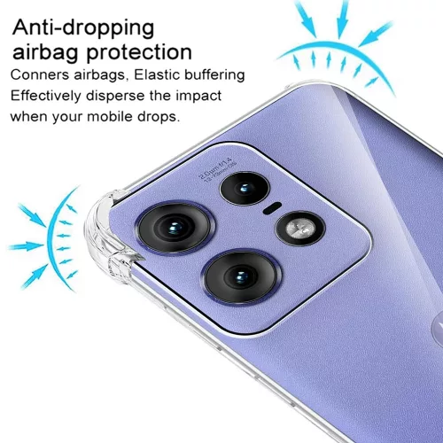 Techsuit - Shockproof Átlátszó Ütésálló Szilikon tok - Motorola Edge 50 Pro - Átlátszó