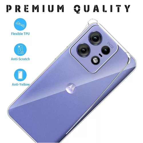 Techsuit - Shockproof Átlátszó Ütésálló Szilikon tok - Motorola Edge 50 Pro - Átlátszó