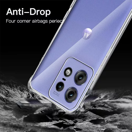 Techsuit - Shockproof Átlátszó Ütésálló Szilikon tok - Motorola Edge 50 Pro - Átlátszó