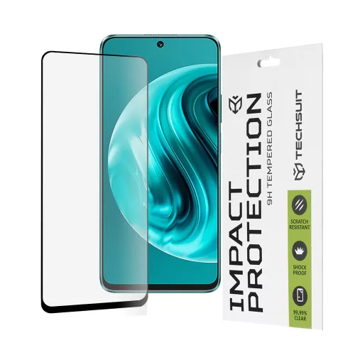 Techsuit - 111D Full Cover / Full Glue üvegfólia - Huawei nova 12i / 13i - Fekete széllel